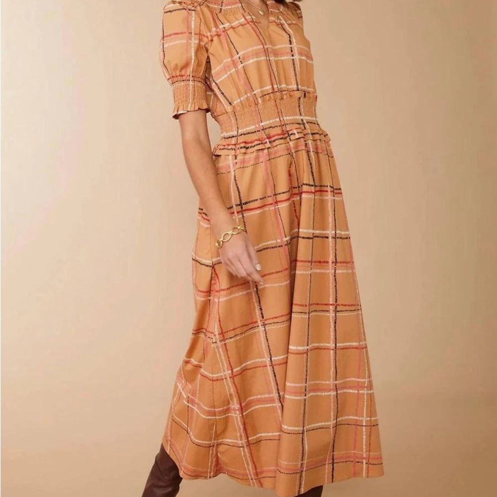 Spartina 449 Terracotta Check Maxi Dress - Picture 2 of 9